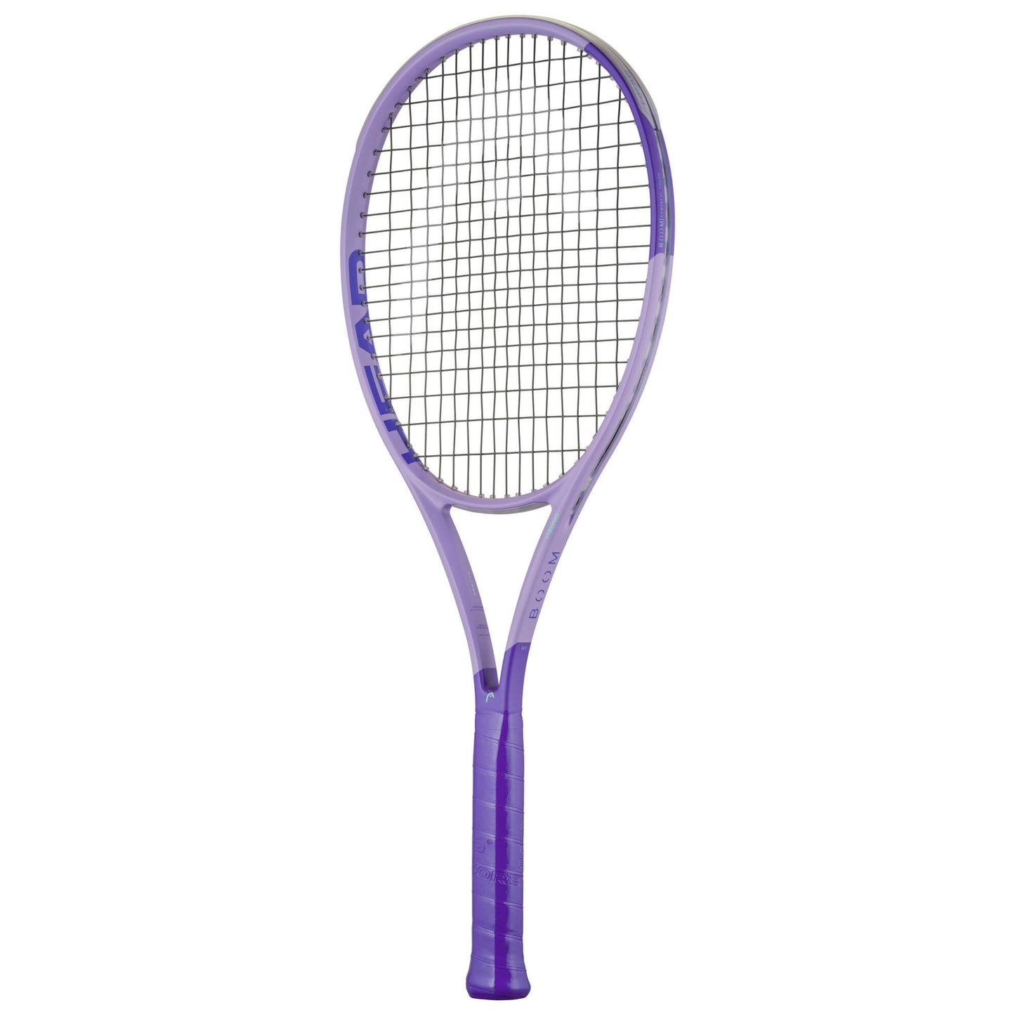 Purple Head tennis racket on a white background