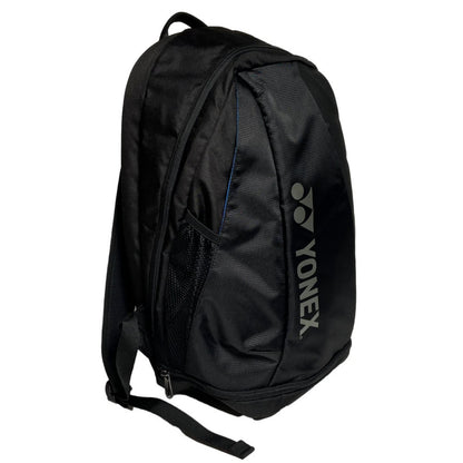 Black backpack with Yonex logo on a white background