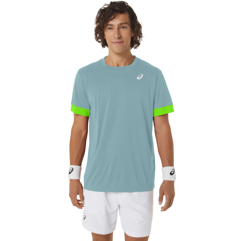 ASICS SHIRT TEE COURT SS MN TEAL TINT/ELECTRIC LIME (SS24)