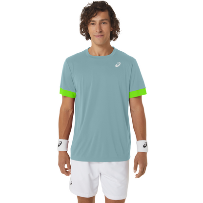 ASICS SHIRT TEE COURT SS MN TEAL TINT/ELECTRIC LIME (SS24)