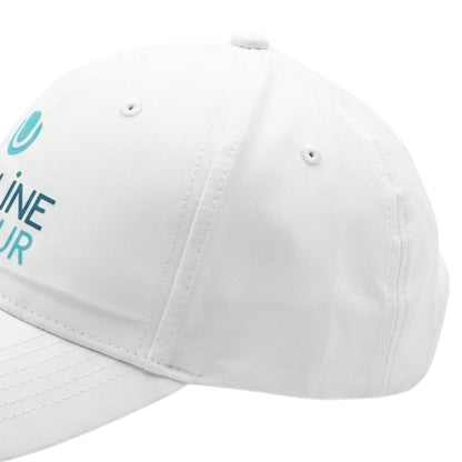 Baseline UTR Tour white cap on a white background
