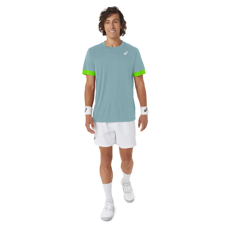 ASICS SHIRT TEE COURT SS MN TEAL TINT/ELECTRIC LIME (SS24)