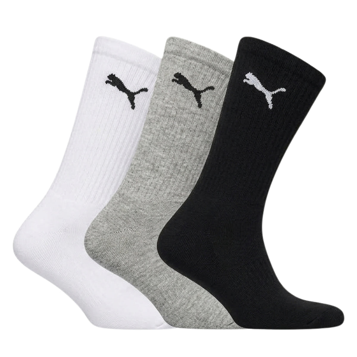 PUMA SOCK CREW LOGO BLACK/GREY/WHITE (3)