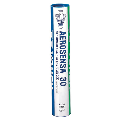 Aerosensa 30 badminton shuttlecock packaging on a white background