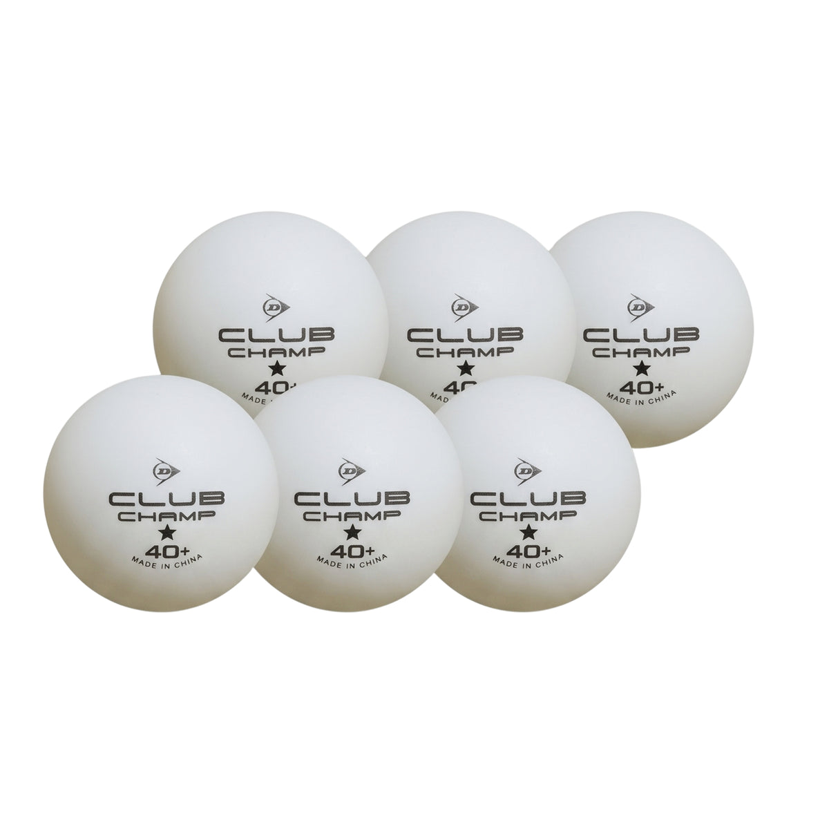DUNLOP BALL TABLE TENNIS CLUB CHAMP 40+ WHT (6)