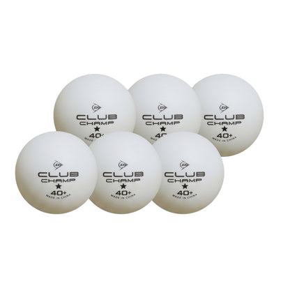 DUNLOP BALL TABLE TENNIS CLUB CHAMP 40+ WHT (6)