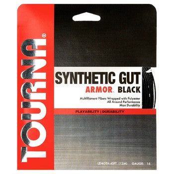 TOURNA STRING SYNTHETIC GUT ARMOR BLK 16G SET