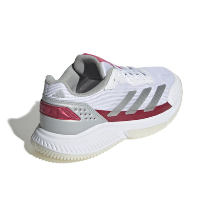 ADIDAS SHOE PADEL COURTQUICK WN CLOUD WHITE/SILVER METALLIC/LUCID PINK (SS25)