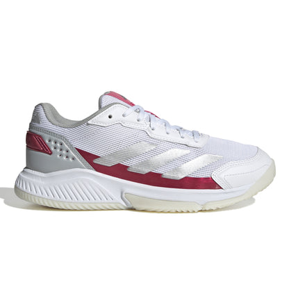 ADIDAS SHOE PADEL COURTQUICK WN CLOUD WHITE/SILVER METALLIC/LUCID PINK (SS25)