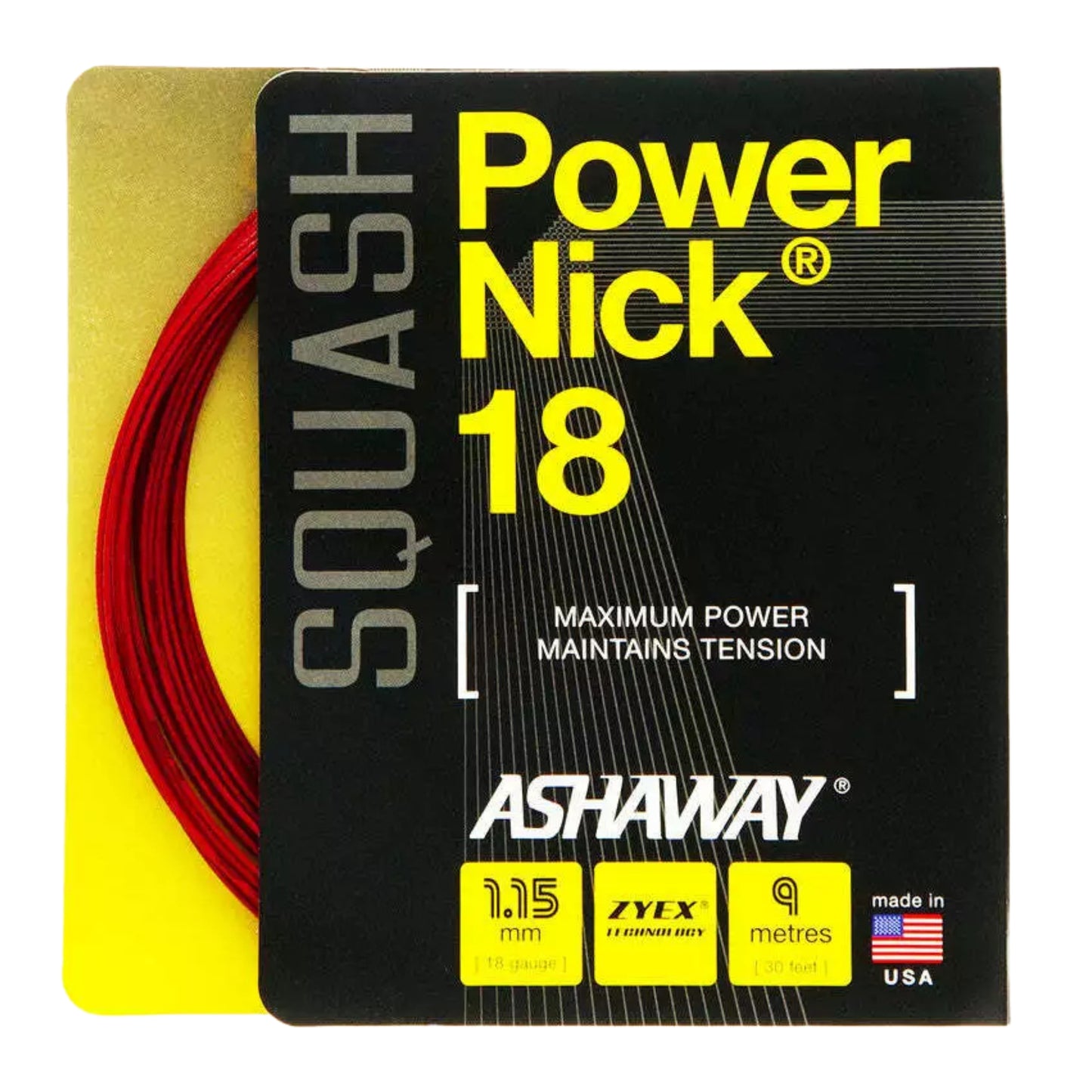 ASHAWAY STRING SQ POWERNICK 18G 1.15MM RED SET (TBD)