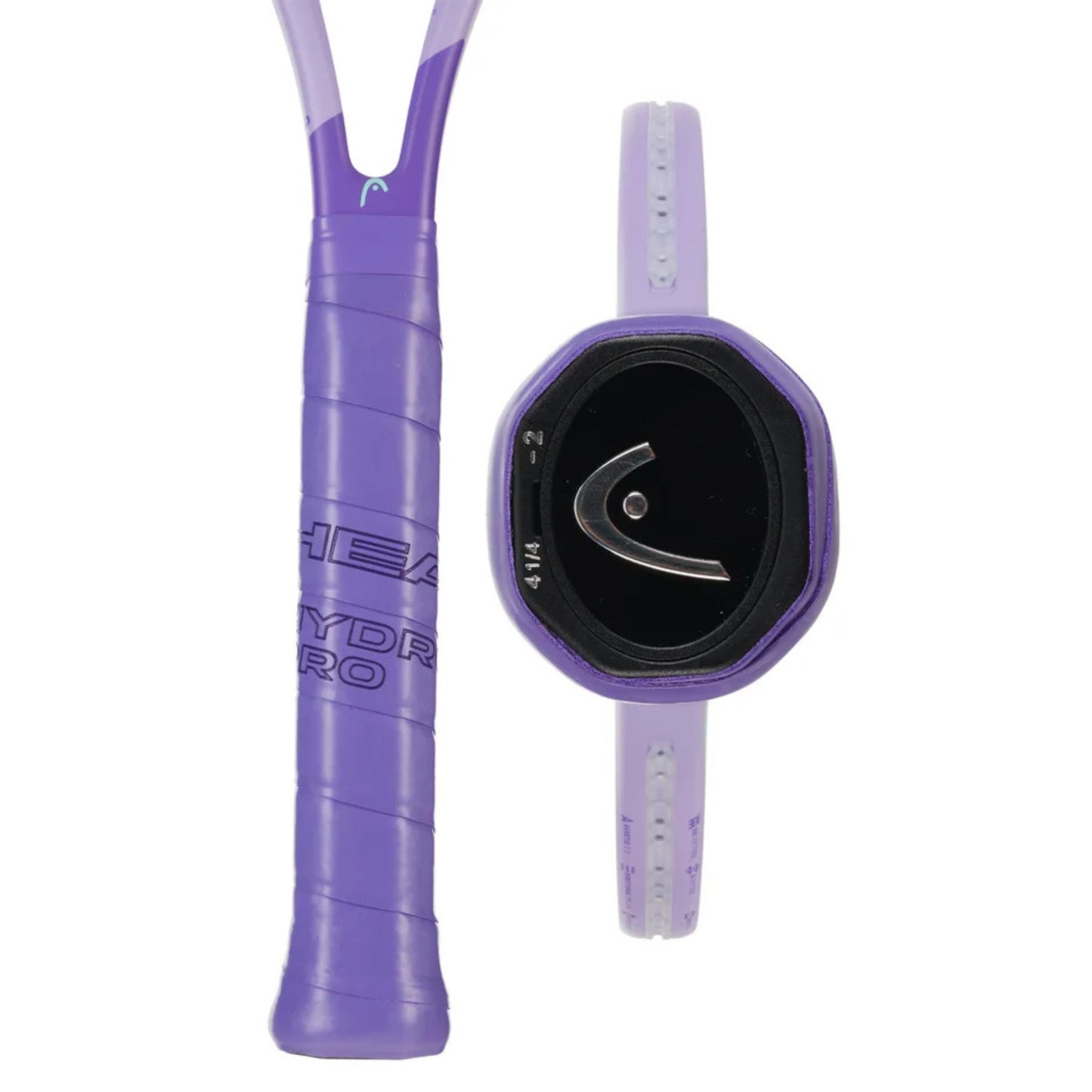 Purple Head tennis racket with brand logo on a white background