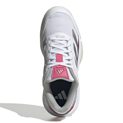ADIDAS SHOE PADEL COURTQUICK WN CLOUD WHITE/SILVER METALLIC/LUCID PINK (SS25)