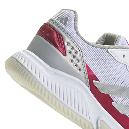 ADIDAS SHOE PADEL COURTQUICK WN CLOUD WHITE/SILVER METALLIC/LUCID PINK (SS25)