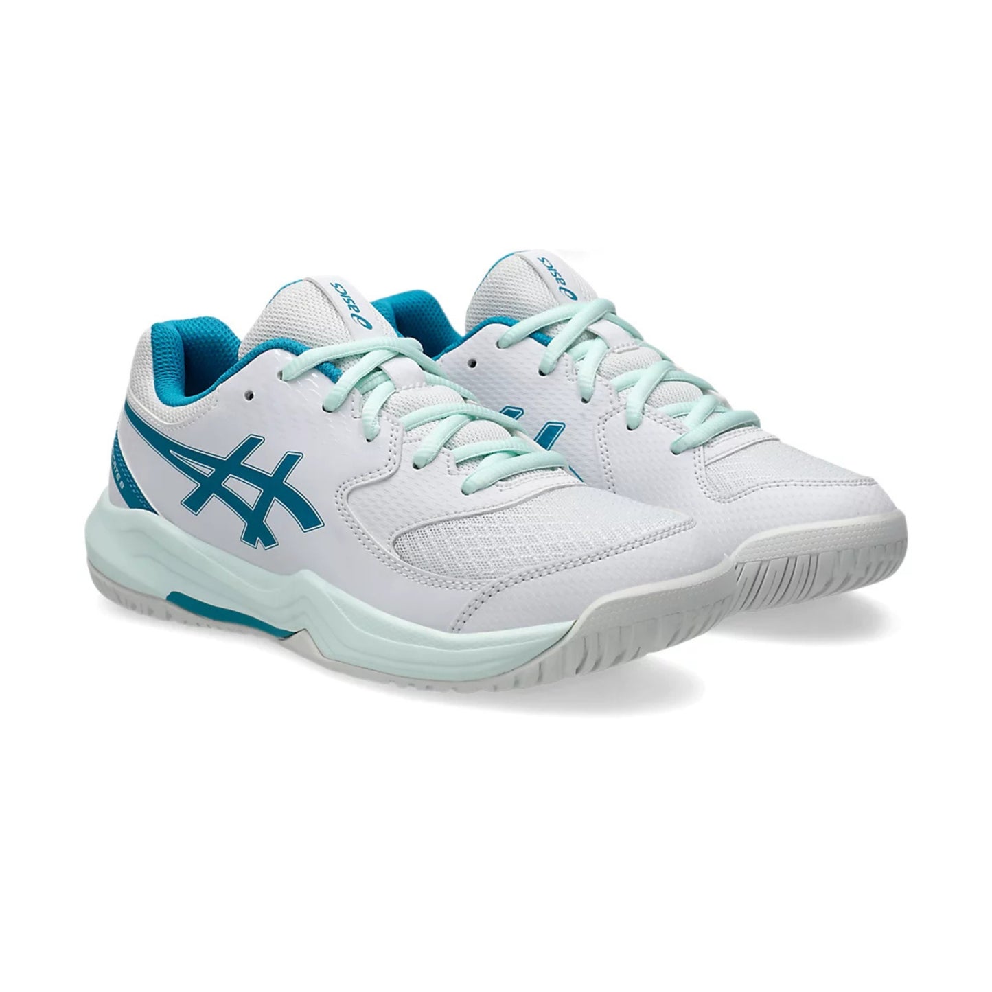 ASICS SHOE G-DEDICATE 8 KID RESTFUL WHITE/TEAL BLUE (AW24)