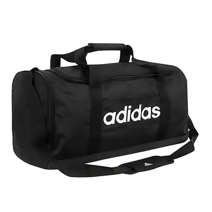 ADIDAS BAG DUFFEL LINEAR MEDIUM BLACK/WHITE