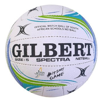 GILBERT BALL NETBALL SPECTRA GSA SCHOOL WHT/GRN