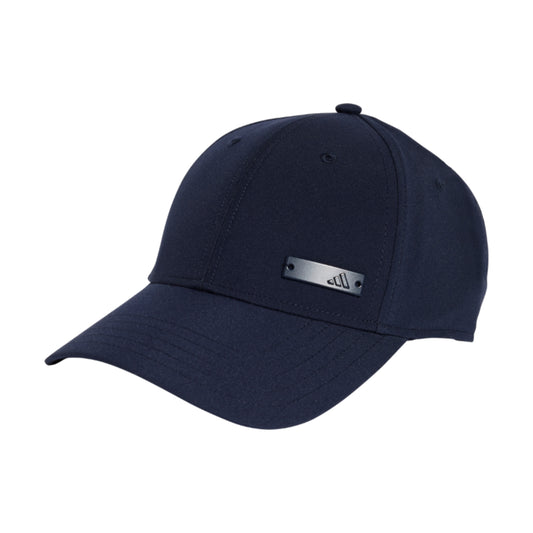 Navy blue cap with Adidas logo on a white background