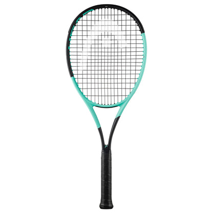 Head Tennis racket with black and teal design on a white background
