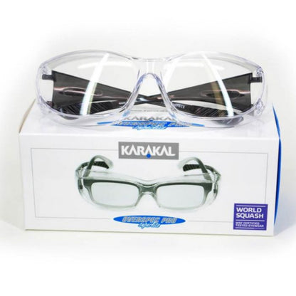 Karakal squash goggles in packaging on a white background