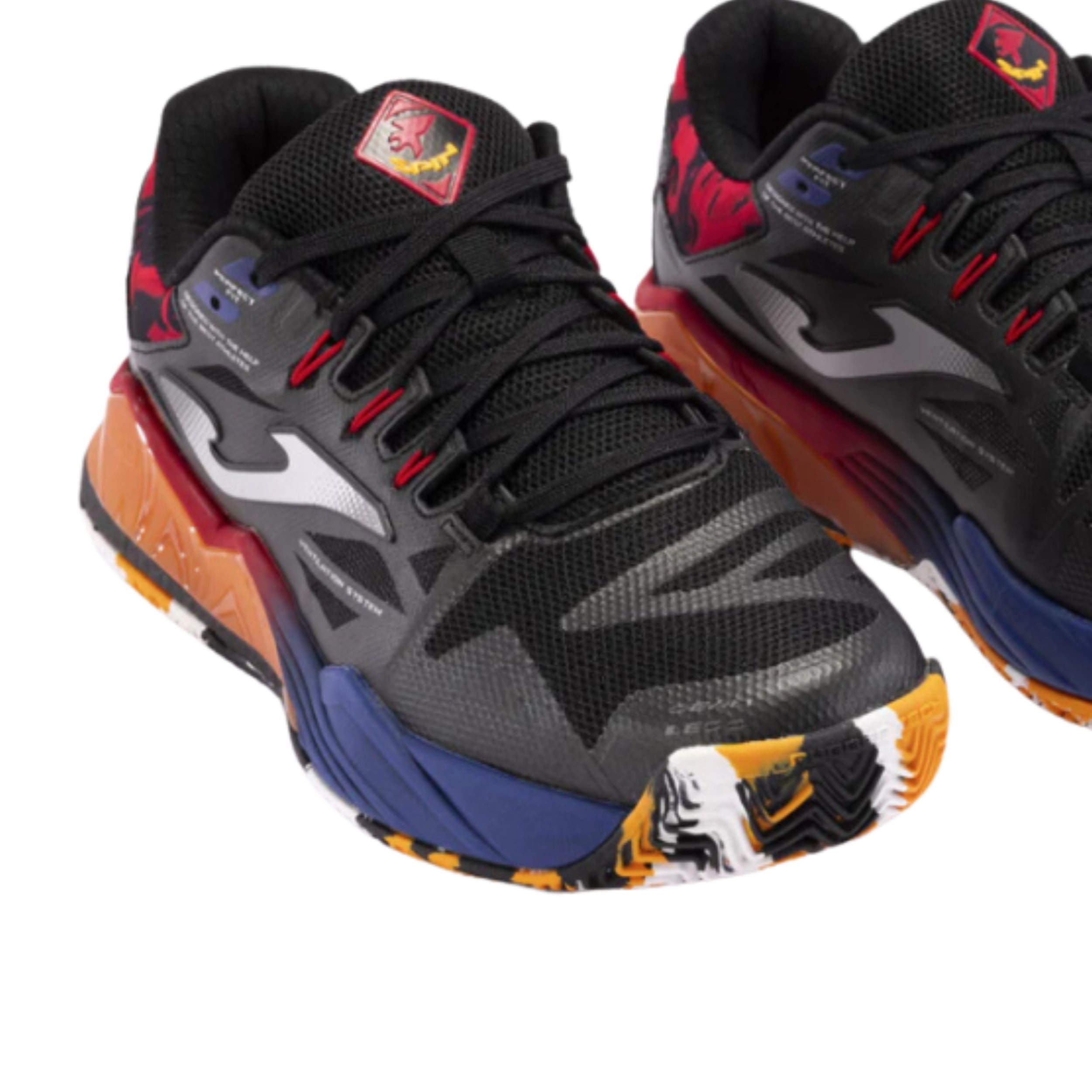 JOMA SHOE PADEL SPIN MN BLACK/RED/ORANGE (AW24) – Baseline Racquets