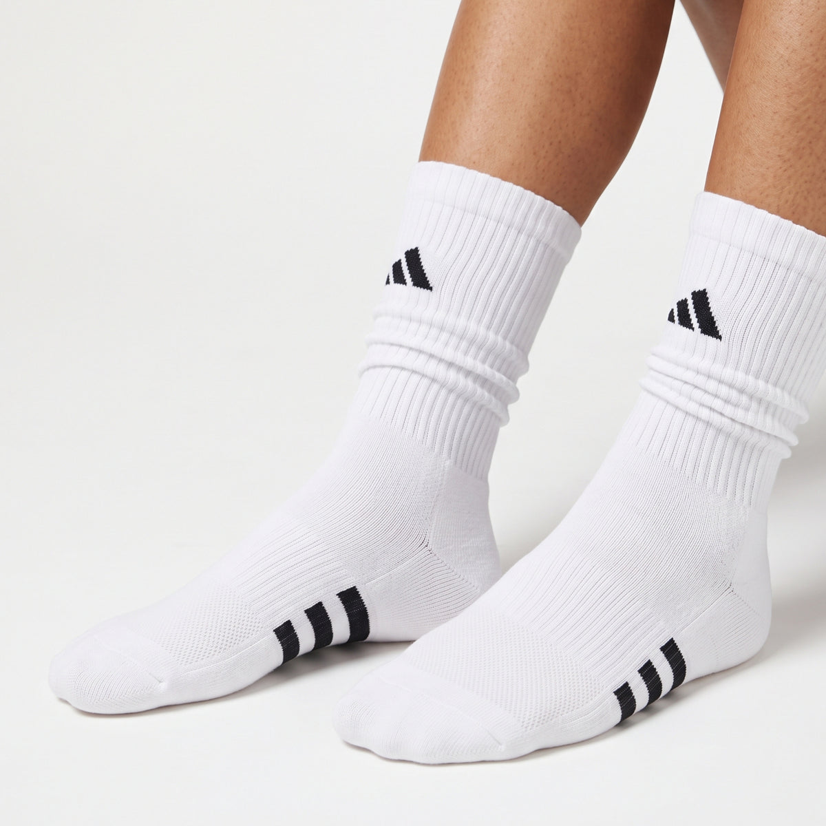 ADIDAS SOCK PERFORMANCE CREW LIGHT WHITE (3) (AW24)