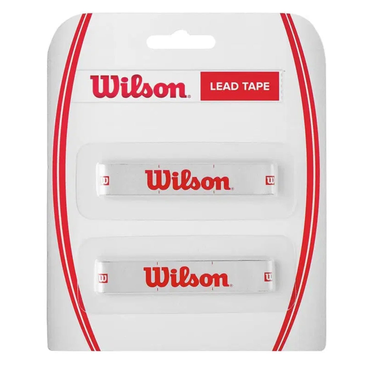 White and red Wilson lead tape packaging on a white background