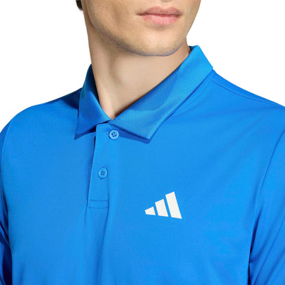 Close-up of a adidas polo shirt on a white background