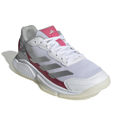 ADIDAS SHOE PADEL COURTQUICK WN CLOUD WHITE/SILVER METALLIC/LUCID PINK (SS25)