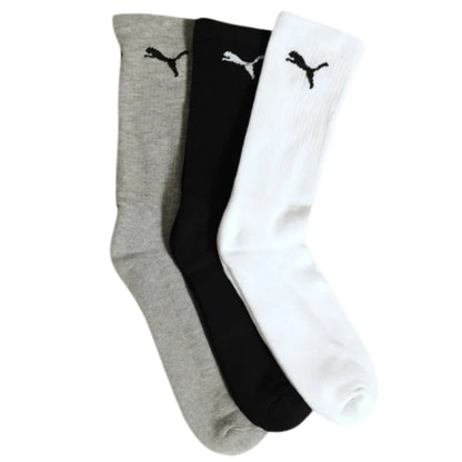 PUMA SOCK CREW LOGO BLACK/GREY/WHITE (3)