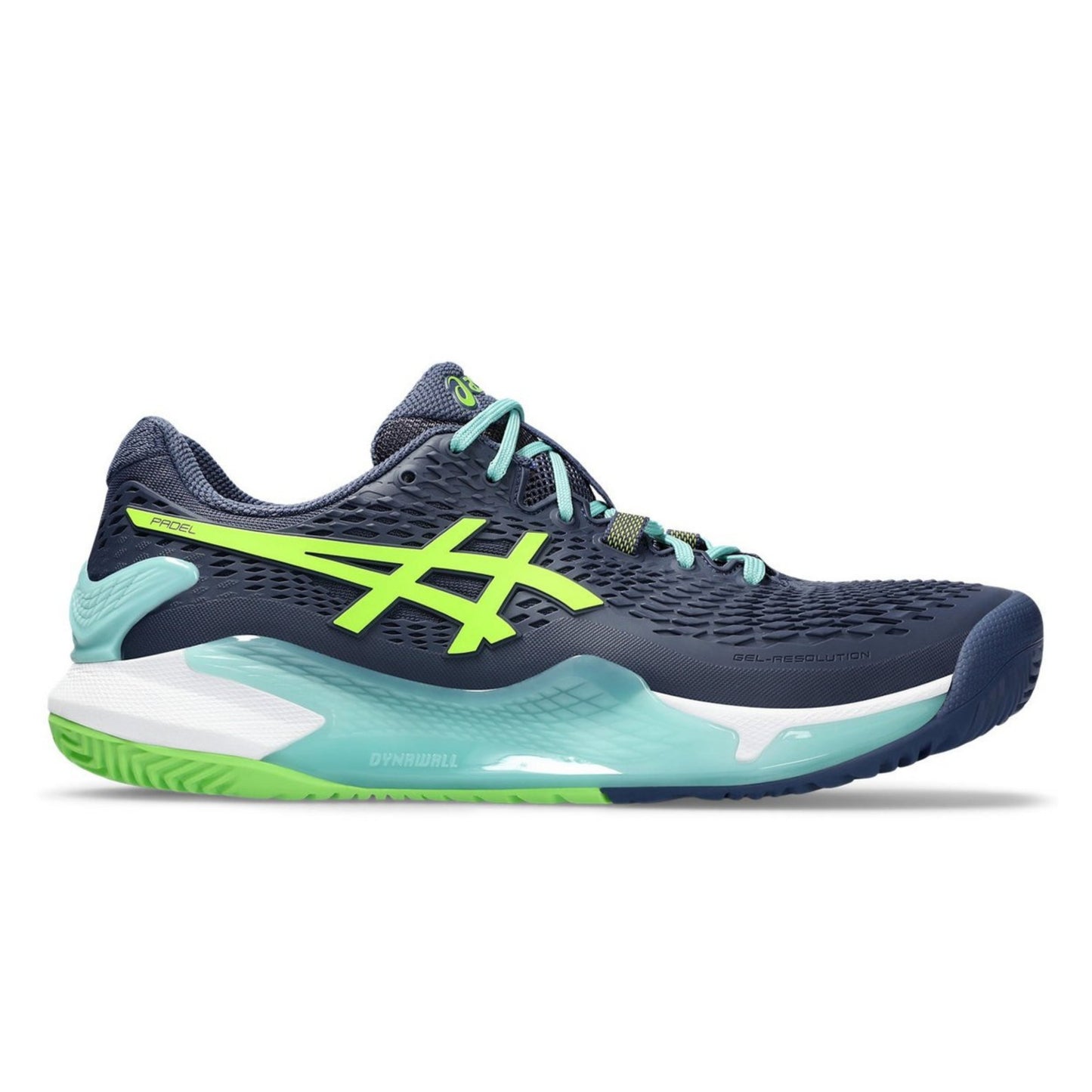 ASICS SHOE G-RESOLUTION 9 PADEL MN THUNDER BLU/ELECTRIC LIME (SS24) (TBD)