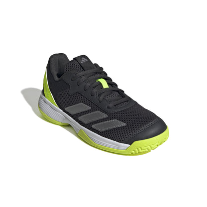 ADIDAS SHOE COURTFLASH KID BLACK/LUCID LEMON (SS25)