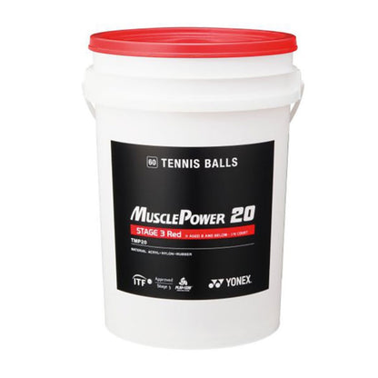 YONEX BALL TENNIS PLAY AND STAY RED BUCKET (60)