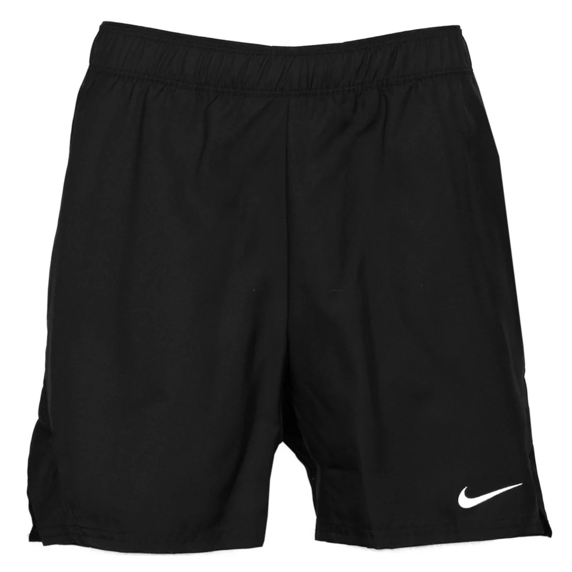 Black Nike shorts on a white background