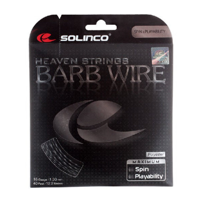 SOLINCO STRING BARB WIRE BLK 16L 1.30MM SET – Baseline Racquets
