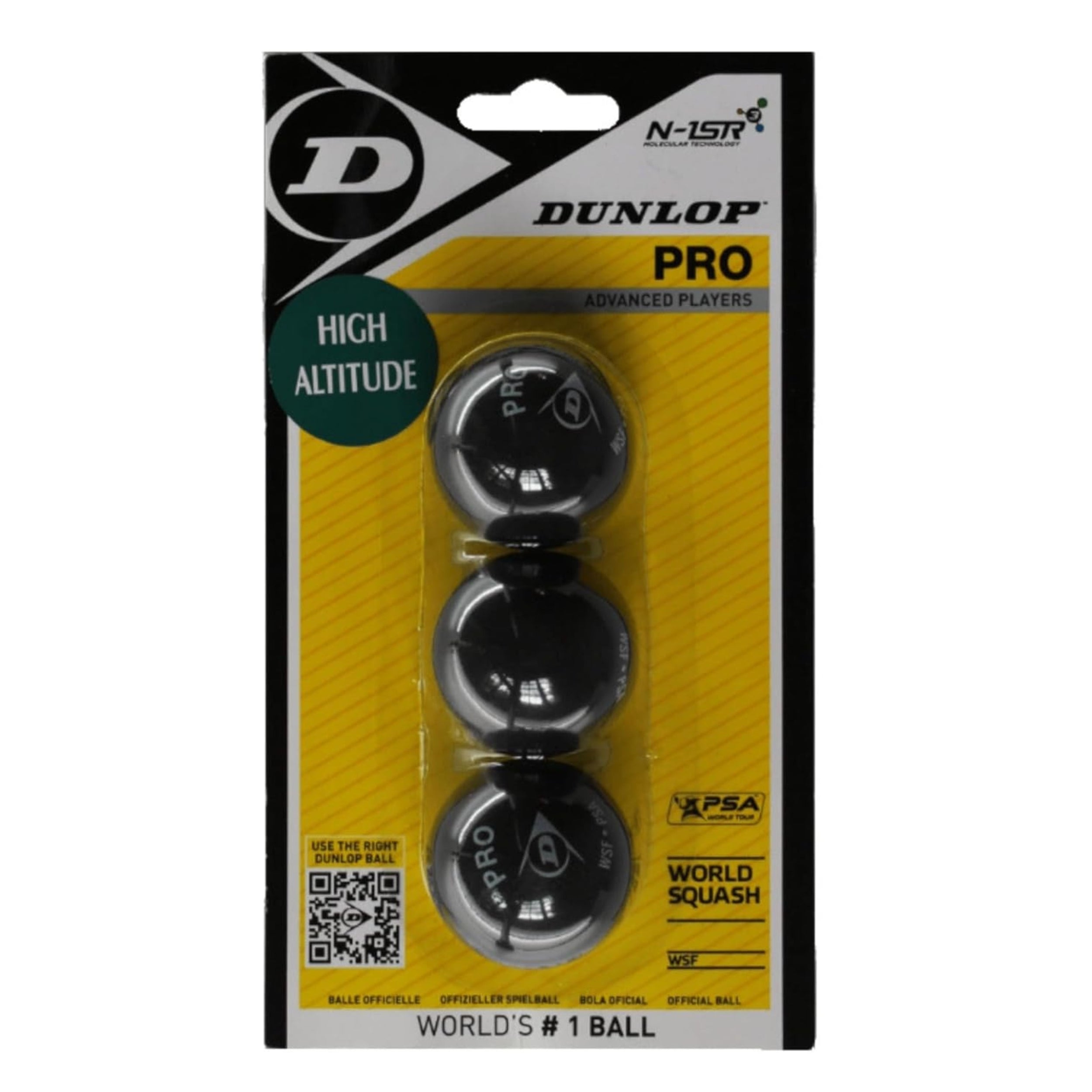 DUNLOP BALL SQUASH PRO H/A GRN (3) – Baseline Racquets
