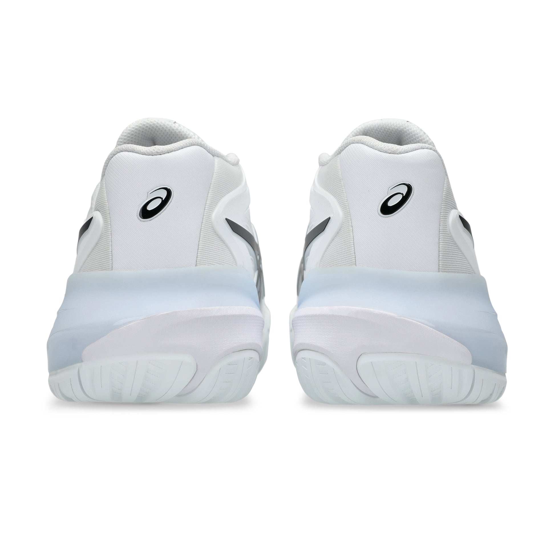 White tennis shoes with a subtle design on a white background