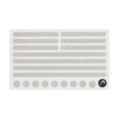 Set of gray adhesive strips on a white background