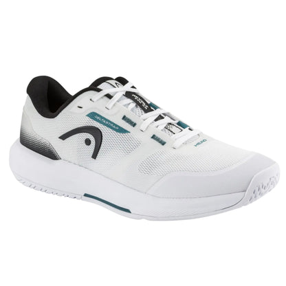 White Head tennis shoe with black and teal accents on a white background