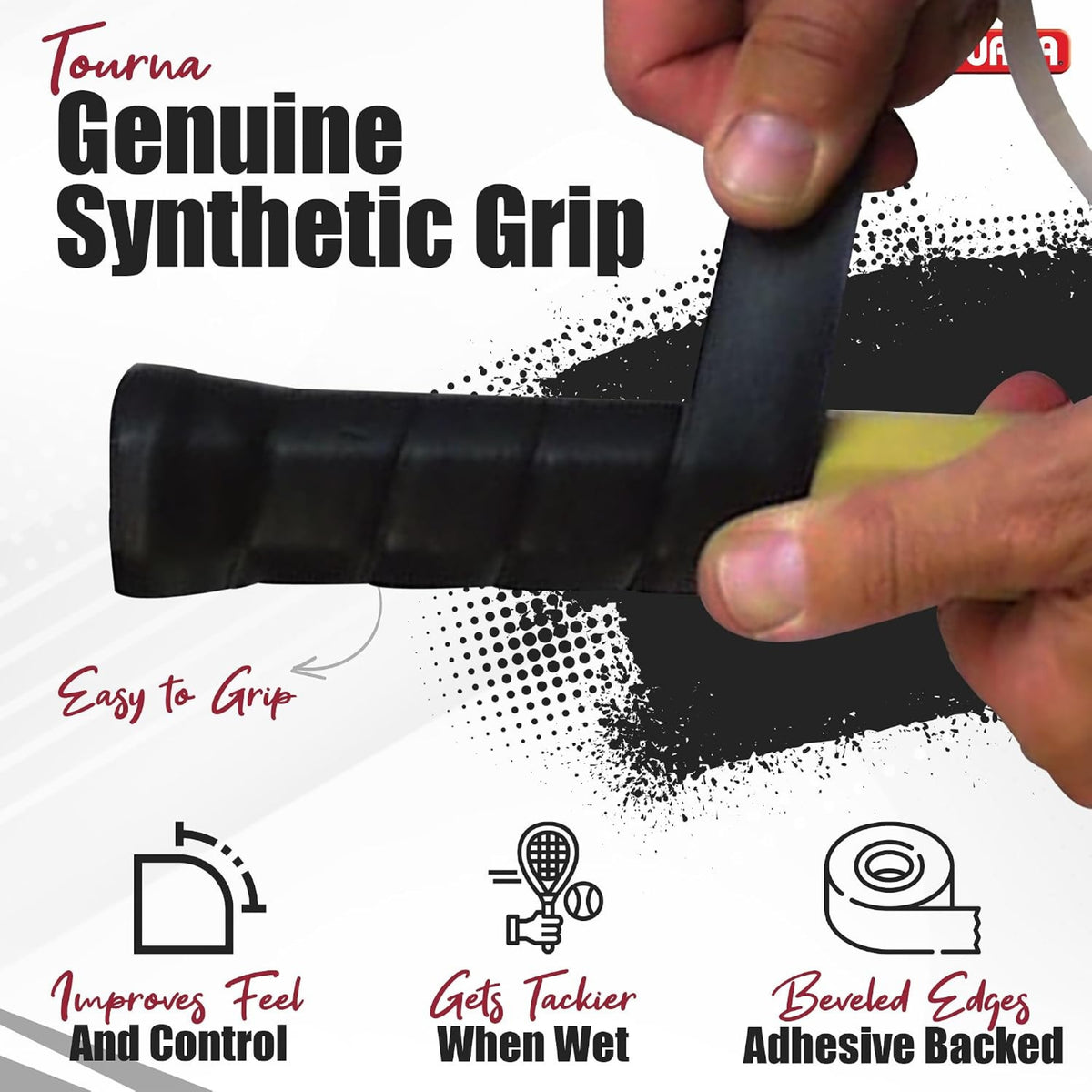 TOURNA GRIP REPLACEMENT PRO THIN 1.2MM BLK (TBD)