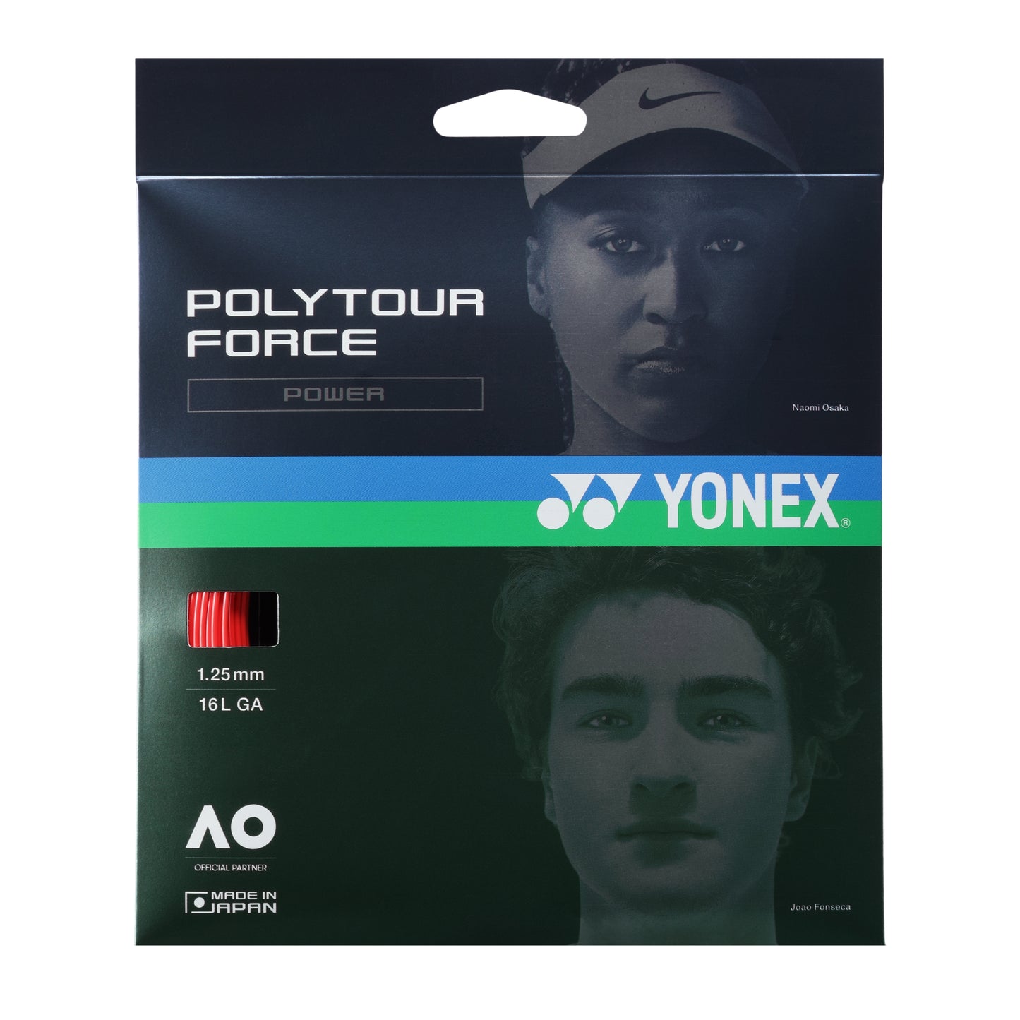 YONEX STRING POLYTOUR FORCE 1.25MM 16L BRIGHT RED SET