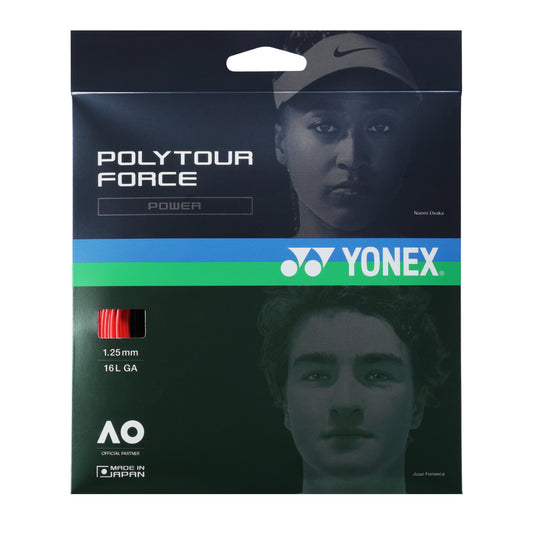 YONEX STRING POLYTOUR FORCE 1.25MM 16L BRIGHT RED SET