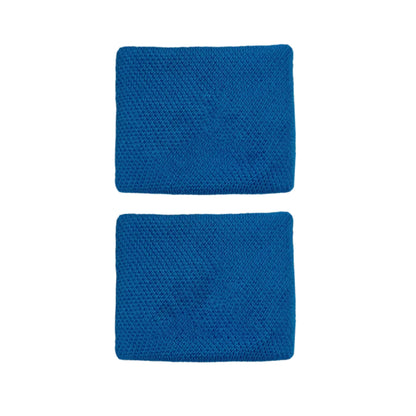 Two blue wristbands on a white background