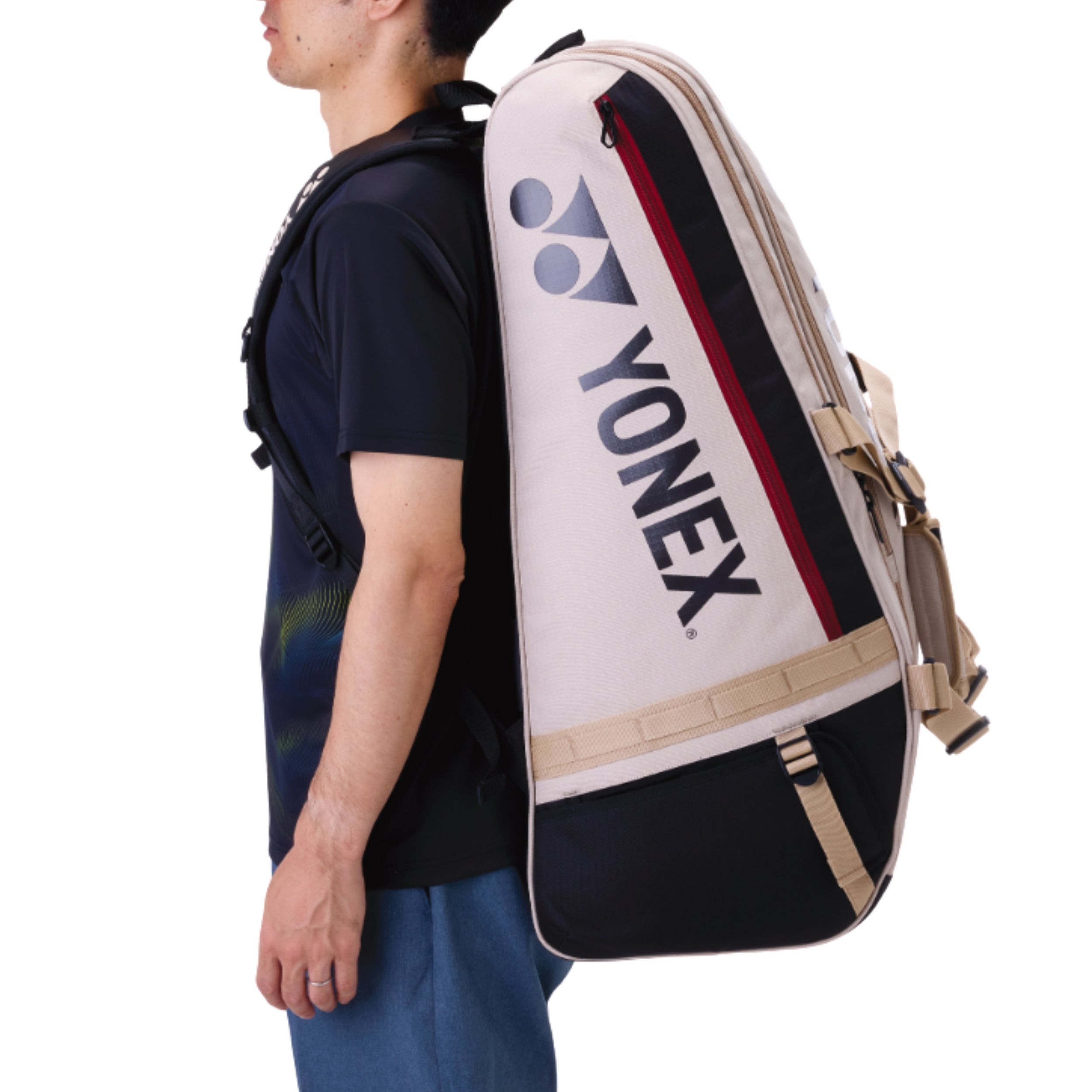 YONEX BAG GEARLOGIC 6R (72626) BEIGE – Baseline Racquets