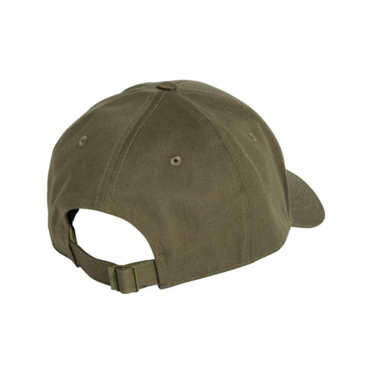 Green cap with Adidas logo on a white background