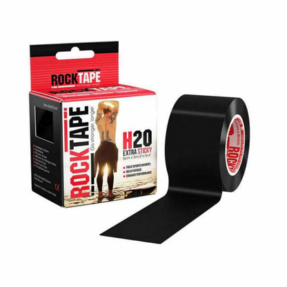 RockTape H20 extra sticky kinesiology tape with packaging on a white background