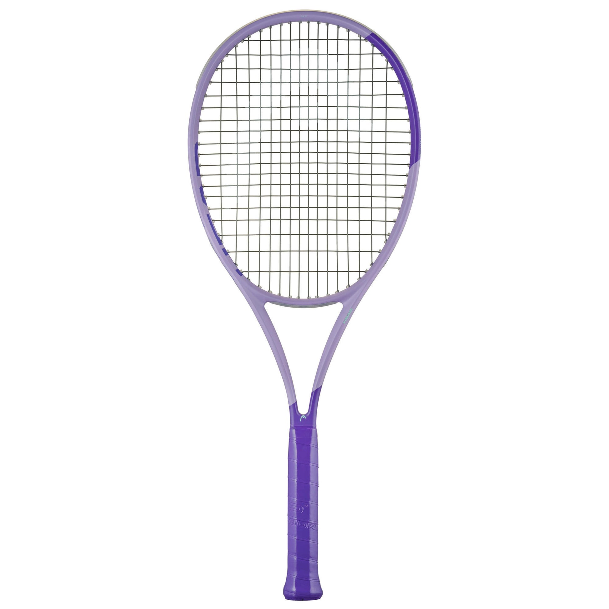 Purple Head tennis racket on a white background