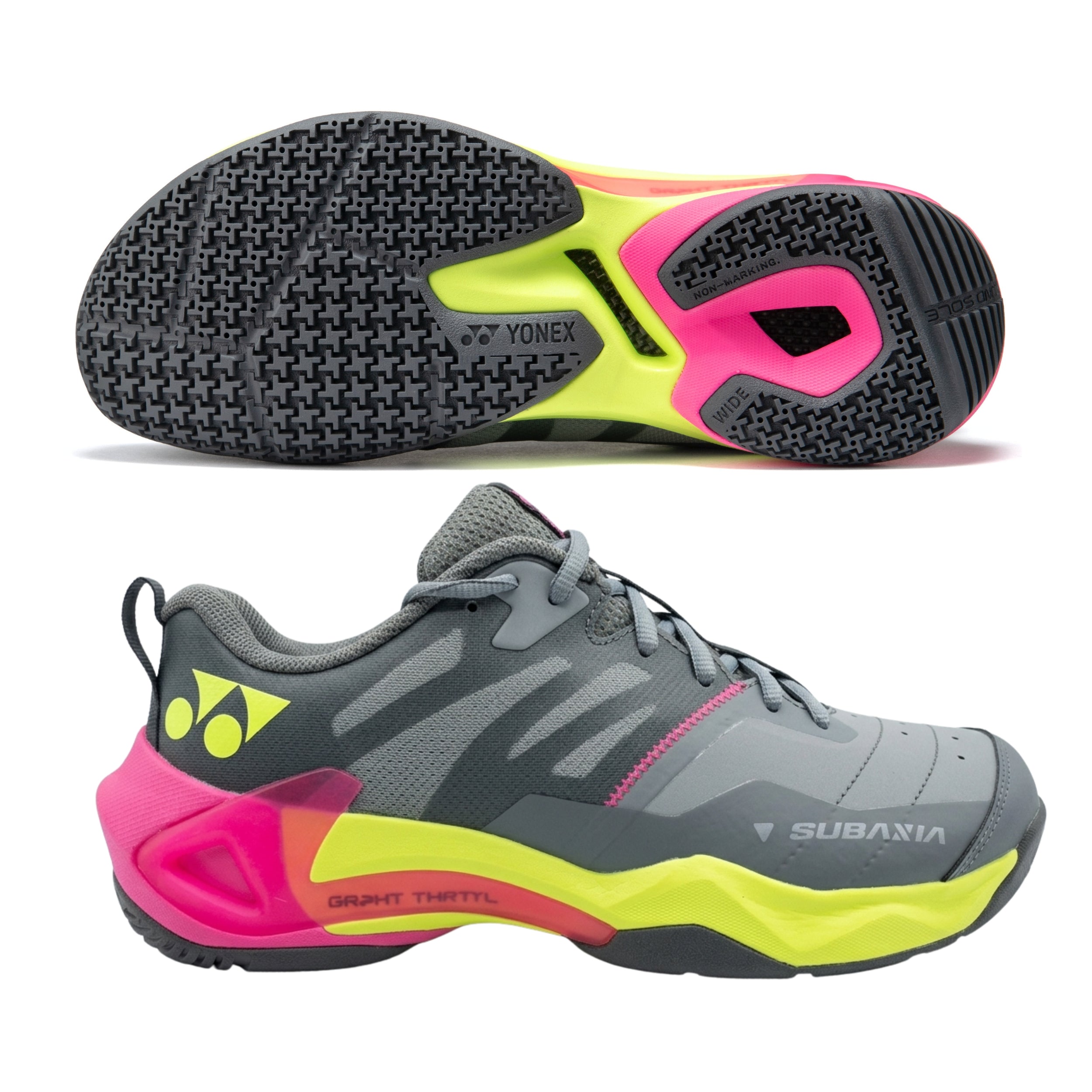 YONEX SHOE SUBAXIA GT WIDE UNI GREY (SS26) – Baseline Racquets