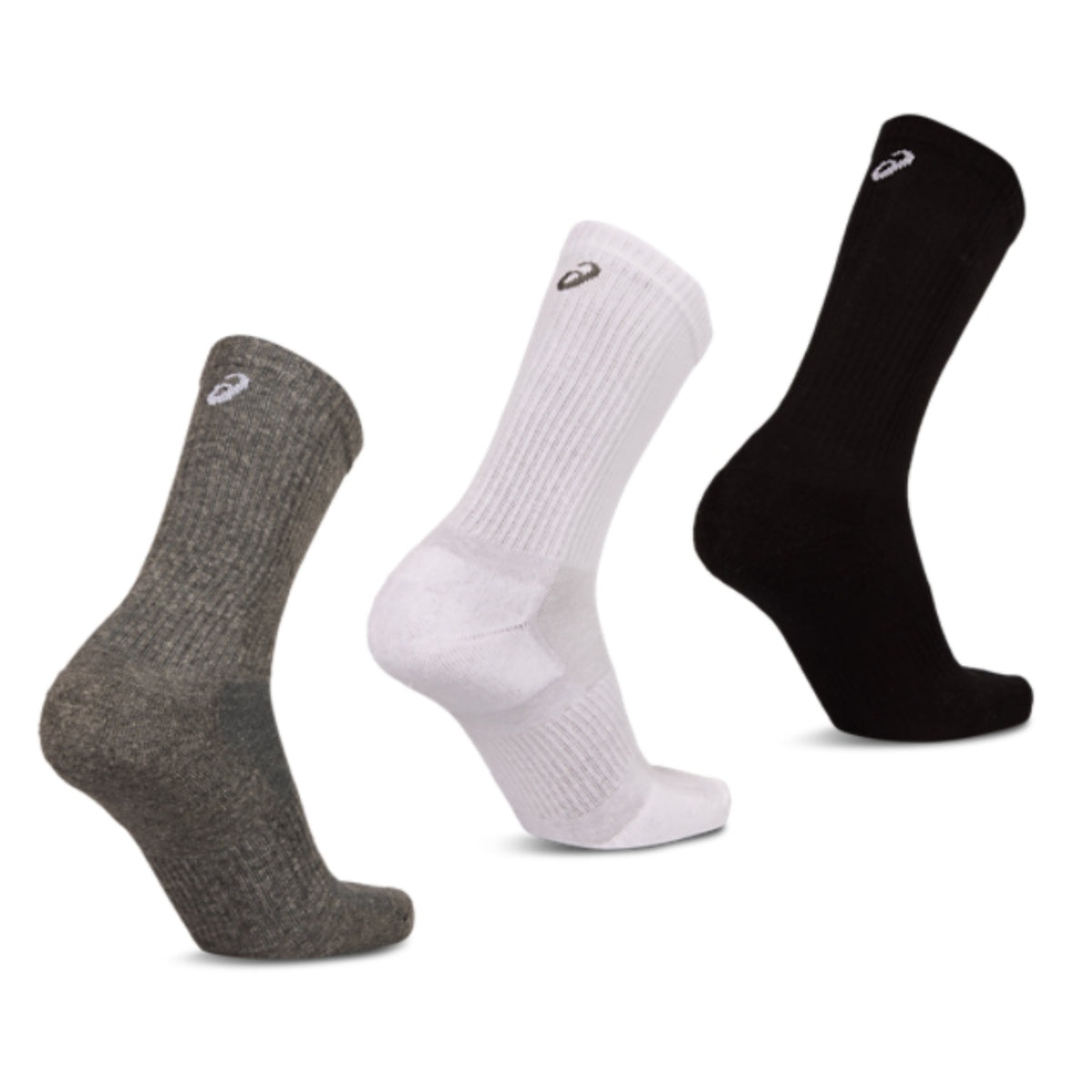 ASICS SOCK CREW TENNIS CUSHIONED BLACK/WHITE/GREY (SS25)