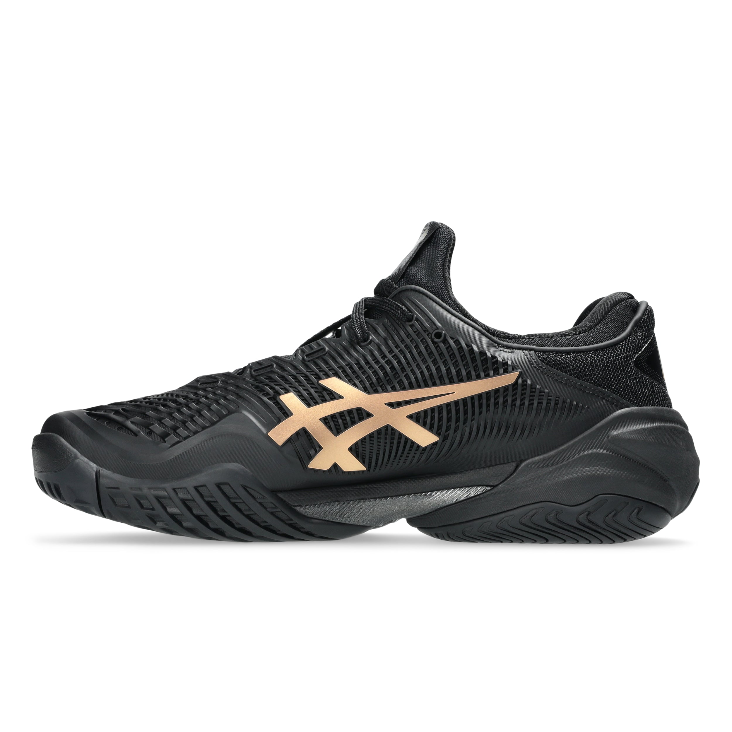 aSICSWARKING 黒　23cm　3E ASICS SHOE COURT NOVAK FF 3 NIGHT ENERGY MN BLACK/PRISM GOLD (SS26