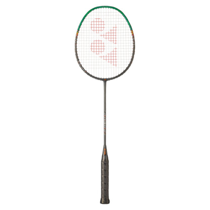 Black and green Yonex Astrox 99 Play badminton racket on a white background